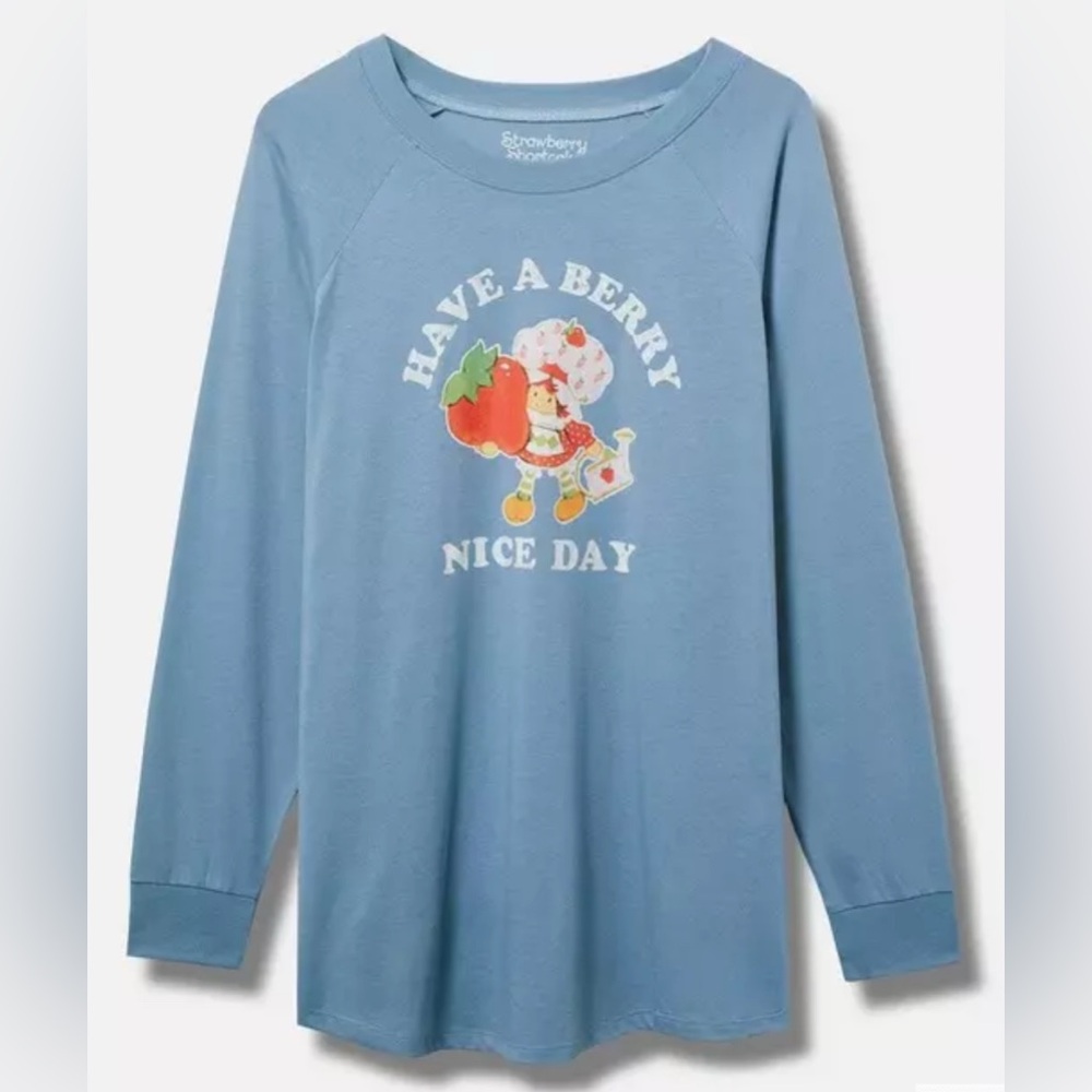 Torrid Strawberry Shortcake Long Sleeve Graphic Tee – Size 1 (1X / 14–16)